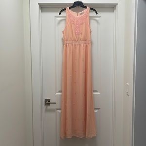 Forever 21 Contemporary Blush Maxi Dress Size Small